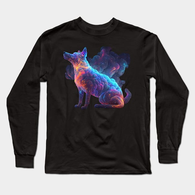 Dog in Space with unique Design Long Sleeve T-Shirt by HappysSpace